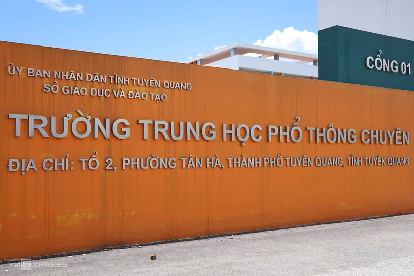 Trường THPT Chuyên Tuyên Quang. Ảnh: Thanh Hằng