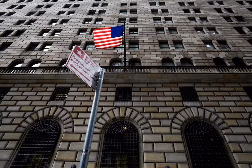 Tòa nhà Ngân hàng Dự trữ Liên bang New York - kho vàng lớn nhất thế giới - tại Manhattan, New York (Mỹ). Ảnh: Reuters.