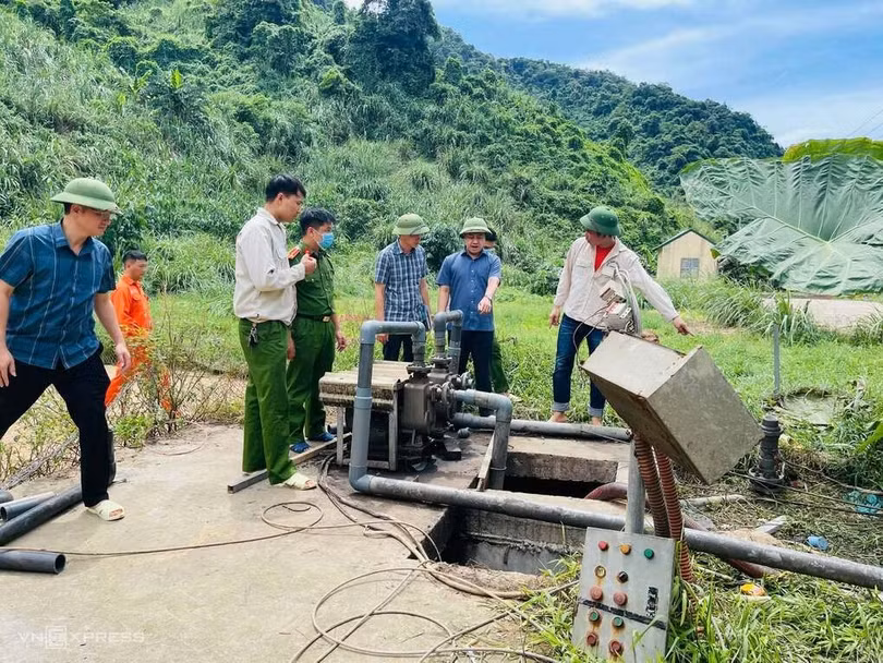 Hiện trường vụ tai nạn lao động chiều 18/7 ở xã Thạch Quảng. Ảnh: Lam Sơn