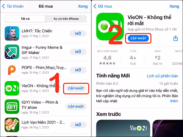 Cập nhật toàn bộ các ứng dụng lỗi thời