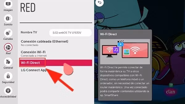 Kiểm tra tivi có hỗ trợ tính năng Wifi Display không.