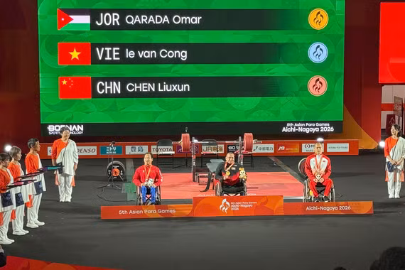 Lực sĩ quê Hà Tĩnh giành Huy chương Bạc tại ASIAN Para Games 2026