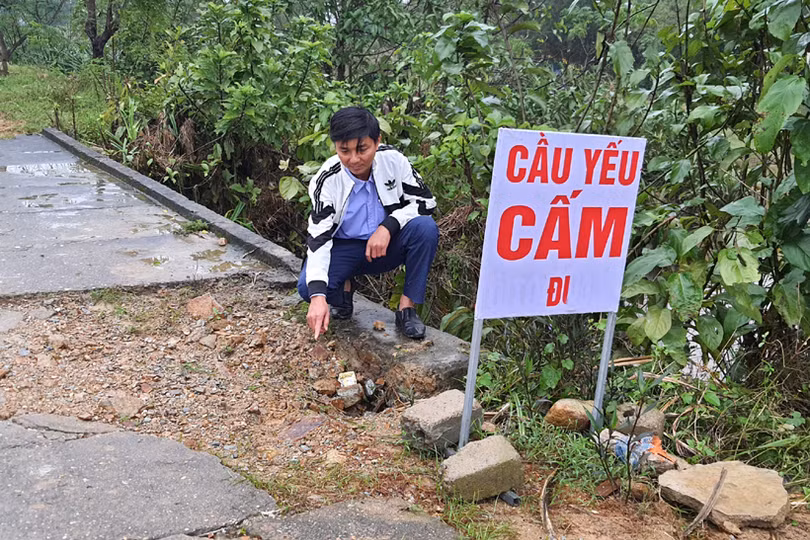 Đá “bất thình lình” rớt, cầu “liêu xiêu” trên nhiều tuyến giao thông ở Kỳ Anh