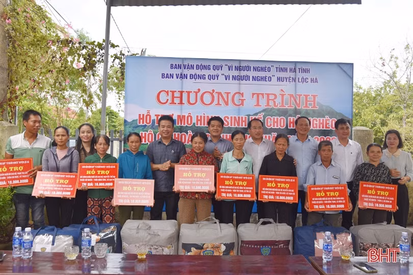 Tặng nhiều mô hình sinh kế cho người nghèo Hà Tĩnh