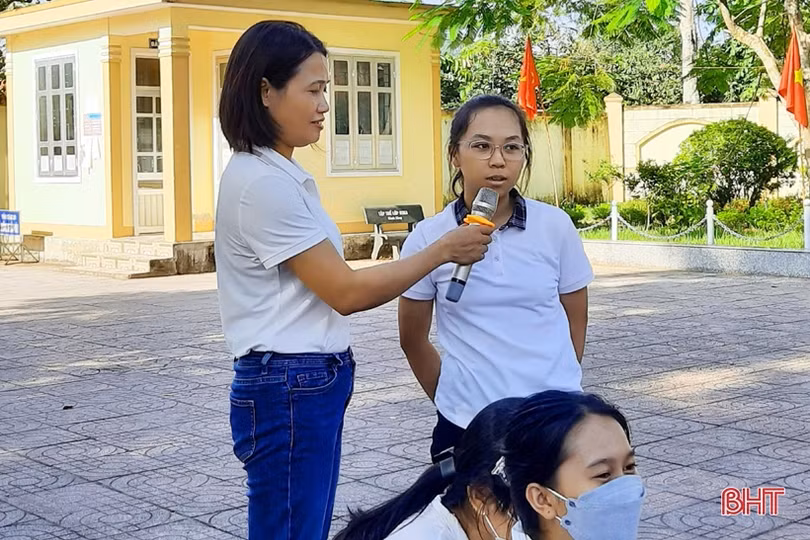 Học sinh phổ thông Hà Tĩnh hào hứng với hoạt động ngoại khóa đầu năm học