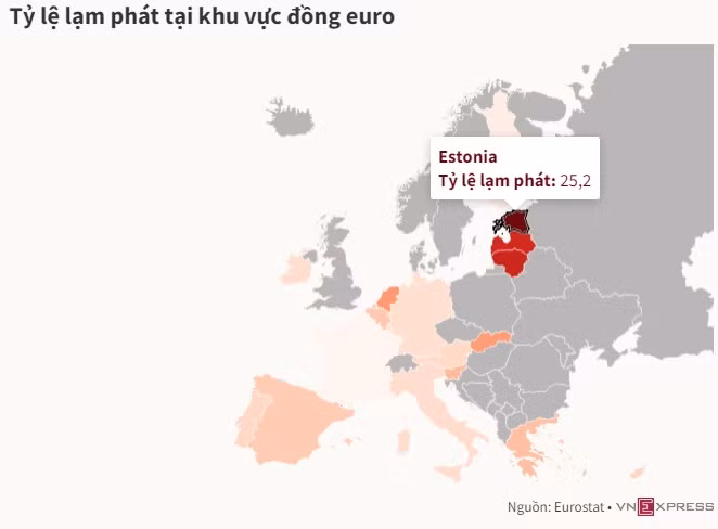 Lạm phát khu vực đồng euro lập kỷ lục