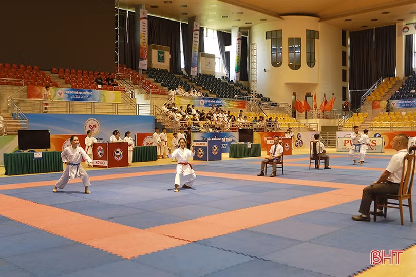 Kịch tính các trận đấu Karate tại Đại hội TDTT Hà Tĩnh