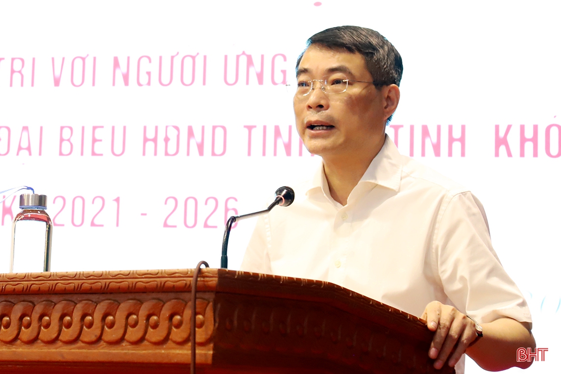 Chánh Văn phòng Trung ương Đảng và Chủ tịch UBND tỉnh Hà Tĩnh vận động bầu cử tại Đức Thọ