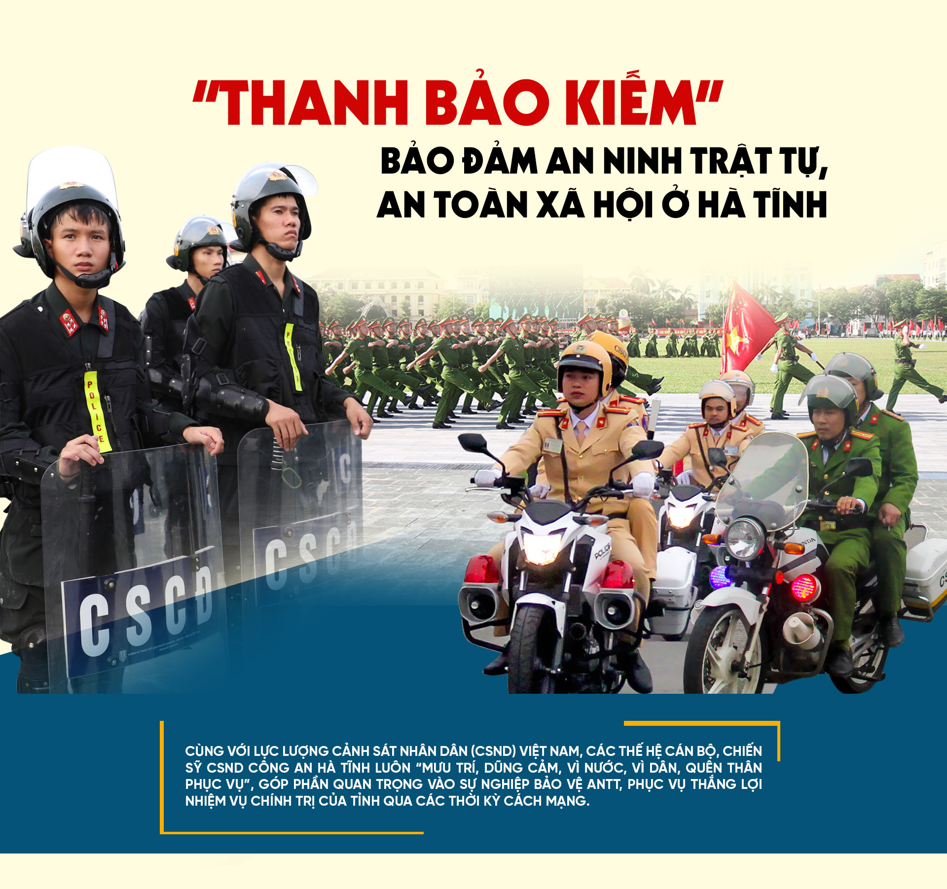 “Thanh bảo kiếm” bảo đảm an ninh trật tự, an toàn xã hội ở Hà Tĩnh