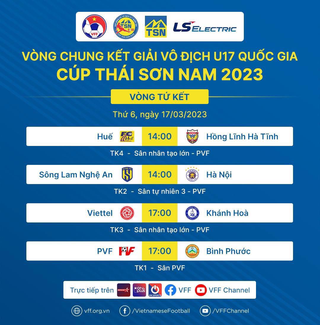 Hồng Lĩnh Hà Tĩnh vào tứ kết VCK Giải U17 quốc gia 2023