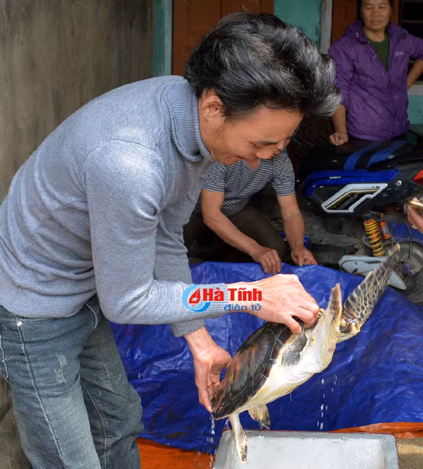 video ngu dan ky anh bat duoc rua bien nang 7 kg