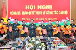 Bộ CHQS tỉnh điều động, bổ nhiệm 28 cán bộ