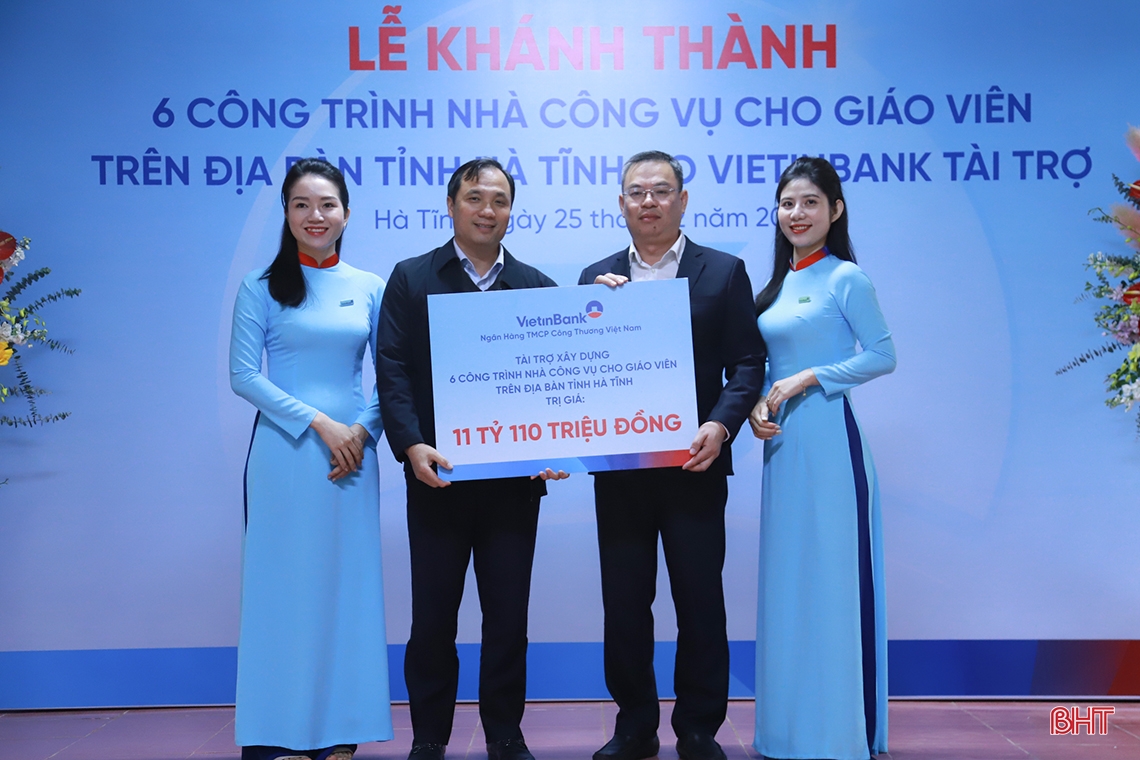 Khánh thành 6 nhà công vụ cho giáo viên các xã vùng khó khăn ở Hà Tĩnh