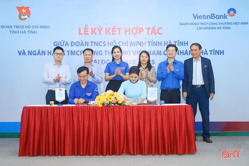 Tỉnh đoàn, Vietinbank Hà Tĩnh ký kết thỏa thuận hợp tác