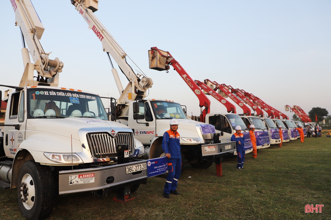 Tổng Công ty Điện lực Miền Bắc diễn tập phòng chống thiên tai, xử lý sự cố tại Hà Tĩnh