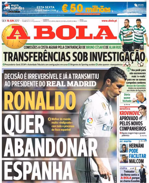 ronaldo tuyen bo muon roi real