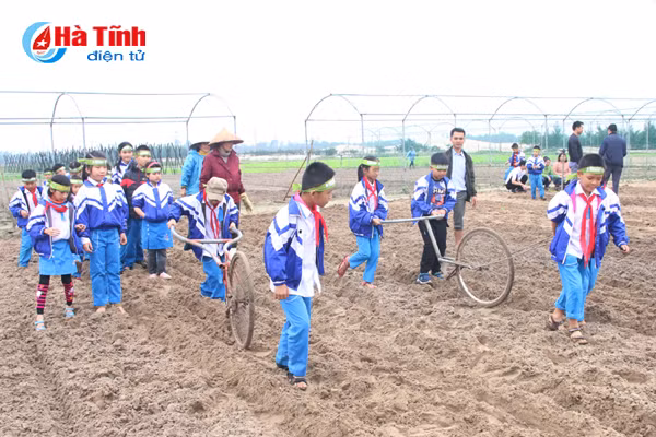 photo hang ngan hoc sinh tp vinh thoa thich voi dong noi