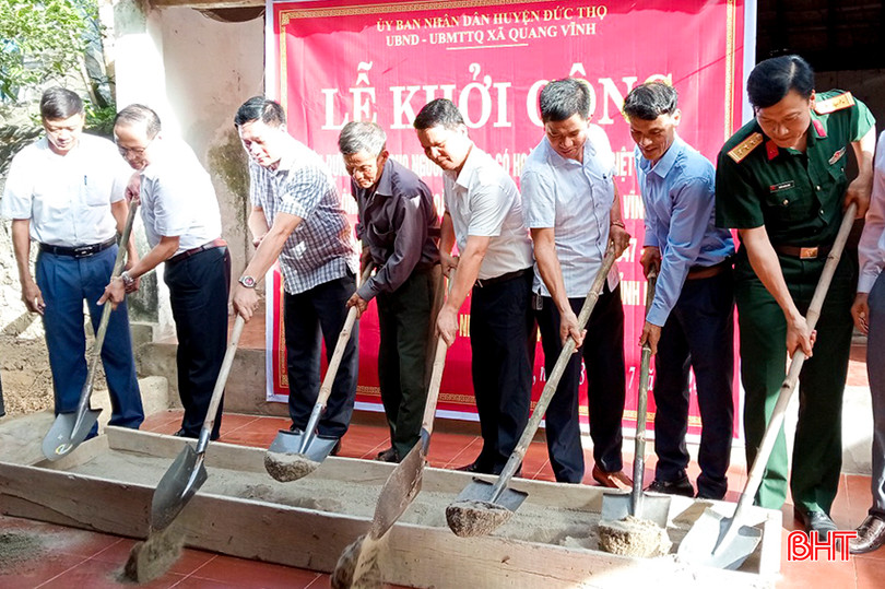 Gia đình bệnh binh Đường Huy Hoàng (SN 1954, thôn Vĩnh Đại) gặp nhiều khó khăn, ngôi nhà cấp 4 xuống cấp nhưng chưa có điều kiện để tu sửa. Được sự hỗ trợ từ "Quỹ đền ơn đáp nghĩa" với số tiền 70 triệu đồng, ngôi nhà mới của ông Hoàng được xây dựng có diện tích khoảng 50m2.