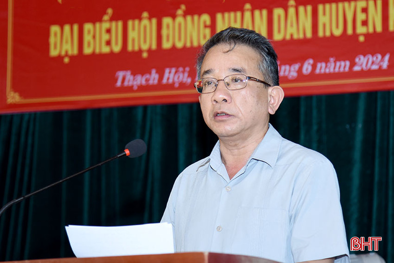 Chủ nhiệm UBKT Tỉnh ủy Hà Văn Trọng phát biểu tiếp thu tại hội nghị.