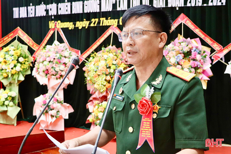 Ông Nguyễn Quang Thìn - Chủ tịch Hội CCB huyện Vũ Quang khai mạc đại hội.