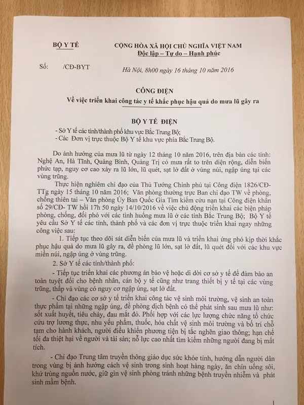bo y te ho tro phao thuoc giup ha tinh khac phuc hau qua mua lu