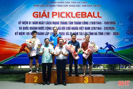 Sôi nổi giải pickleball 2026 của khối thi đua các cơ quan