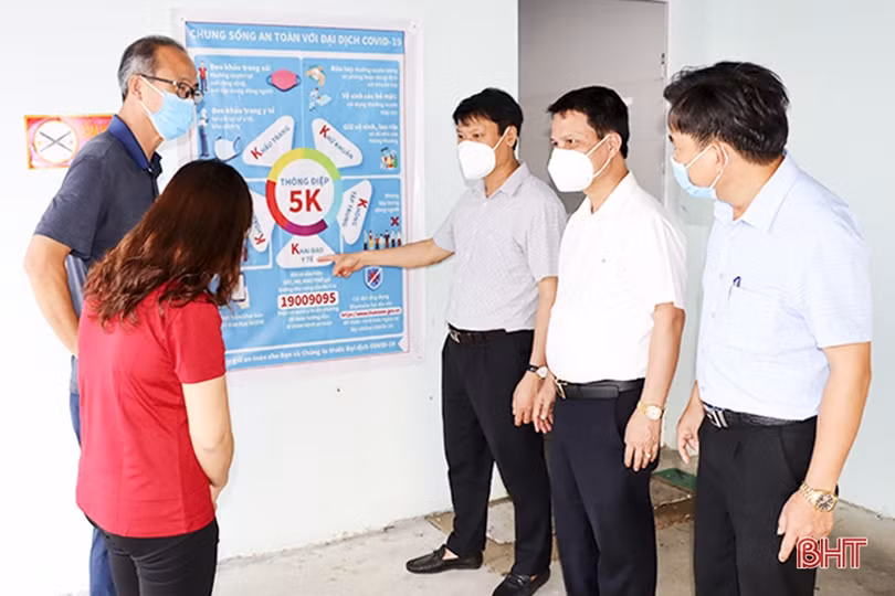 Tăng cường phòng, chống dịch Covid-19 tại cụm công nghiệp ở Đức Thọ