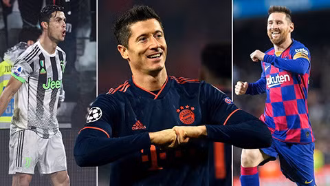 Chiếc giày Vàng châu Âu 2020/21: Lewy độc chiếm đỉnh bảng, Messi và Ronaldo ganh đua đến phút cuối