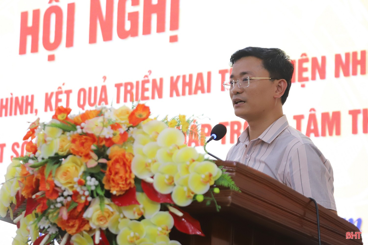 Trưởng phòng Kế hoạch - Tài chính Sở NN&amp;MT Nguyễn Viết Đức báo cáo kết quả công tác 9 tháng năm 2026.