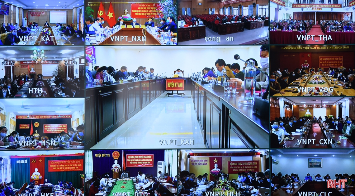Hà Tĩnh thông báo kết quả Đại hội XIII của Đảng bằng hình thức trực tuyến
