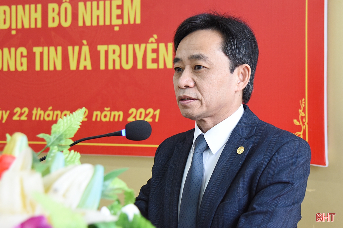 Ông Đậu Tùng Lâm giữ chức Giám đốc Sở Thông tin và Truyền thông Hà Tĩnh