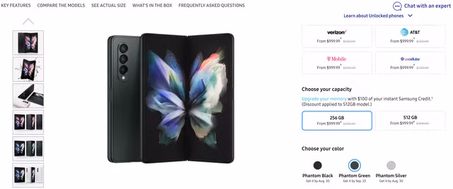 Giá cao, người dùng Việt vẫn chuộng Galaxy Z Fold3 5G