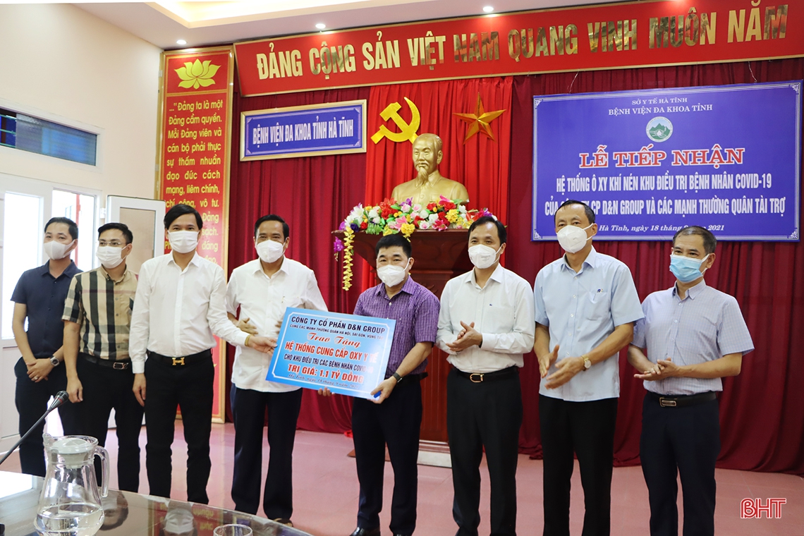 BVĐK tỉnh Hà Tĩnh tiếp nhận hệ thống ô-xy khí nén trị giá 1,1 tỷ đồng