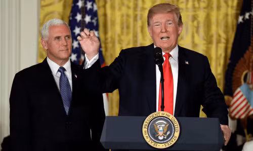 Trump phát biểu trước Hội đồng Vũ trụ Quốc gia Mỹ hôm 18/6. Ảnh: AFP. Lý do Mỹ thành lập Quân chủng Vũ trụ