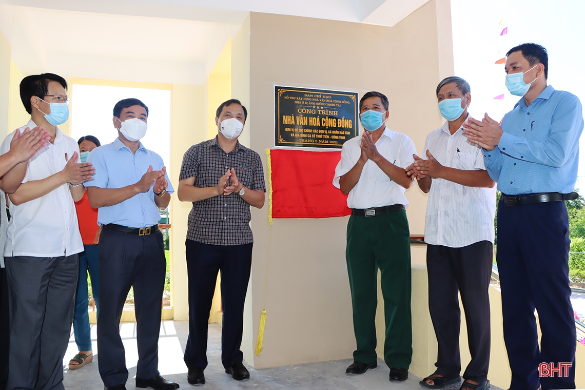 Hà Tĩnh khánh thành thêm 2 nhà văn hóa cộng đồng kết hợp tránh trú bão, lũ