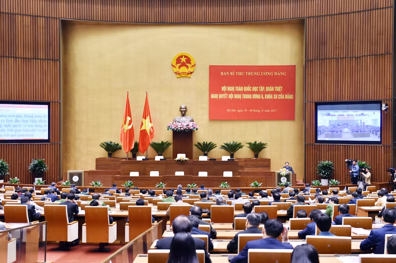 khai mac hoi nghi toan quoc hoc tap quan triet nghi quyet trung uong 6