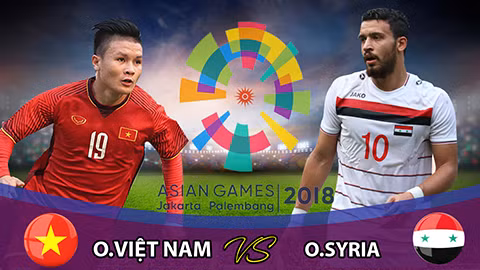 Olympic Syria và Olympic Việt Nam, 19h30 ngày 27/8: Chinh phục thử thách