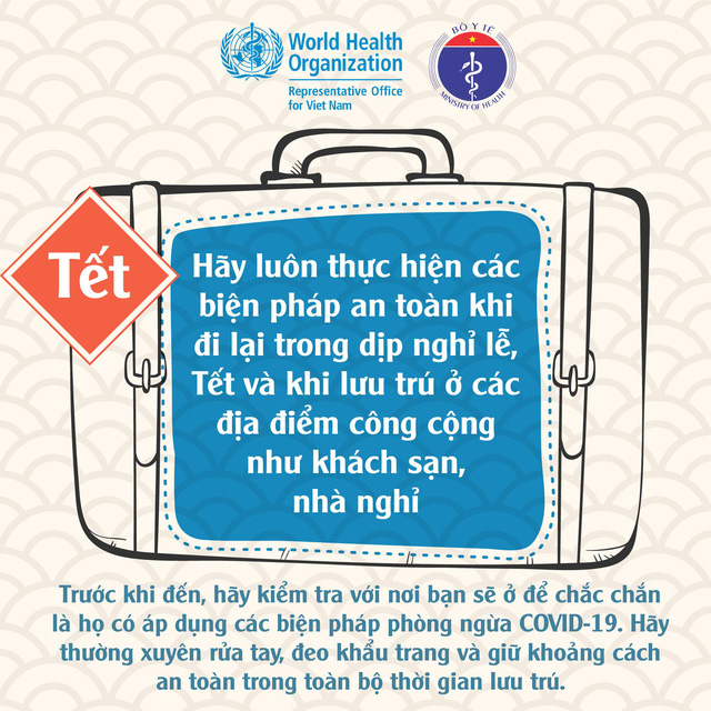 Cách đón Tết an toàn trong mùa dịch theo khuyến cáo của WHO, Bộ Y tế
