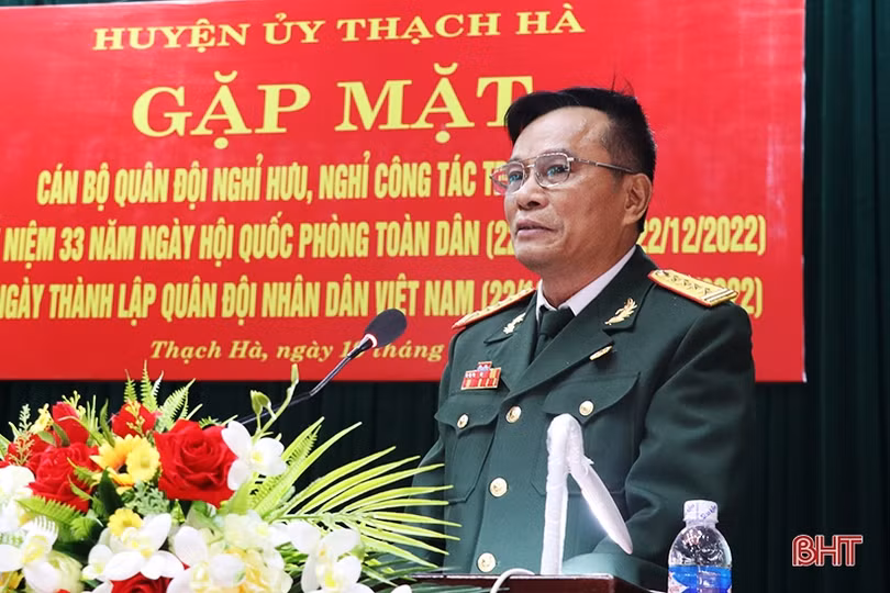 Thạch Hà gặp mặt hơn 200 cán bộ quân đội nghỉ hưu, nghỉ công tác trên địa bàn