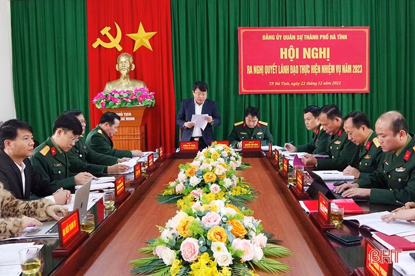 Đảng ủy Quân sự TP Hà Tĩnh ra nghị quyết chỉ đạo thực hiện nhiệm vụ 2023