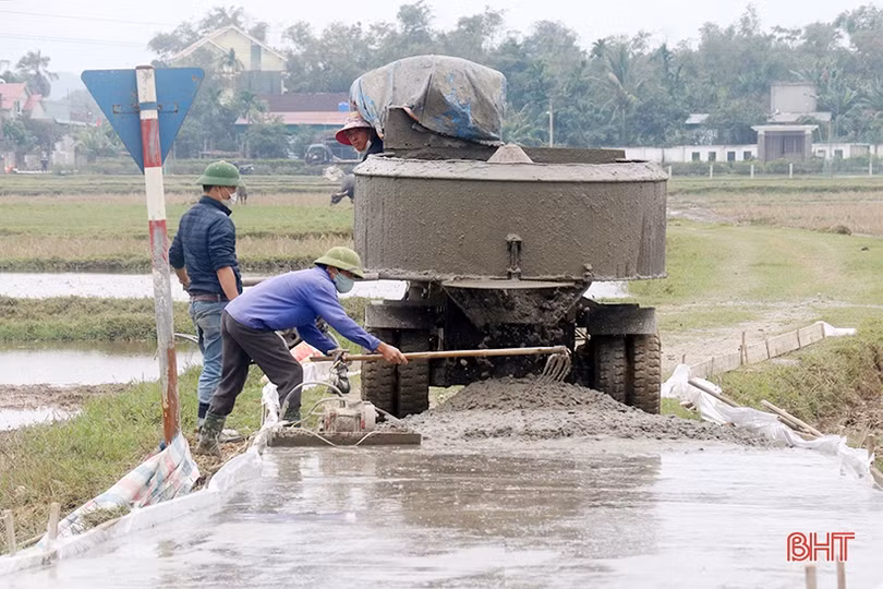 Thị trấn Thạch Hà phủ kín đường bê tông, tạo đà lên đô thị loại IV