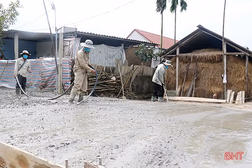 Thị trấn Thạch Hà phủ kín đường bê tông, tạo đà lên đô thị loại IV