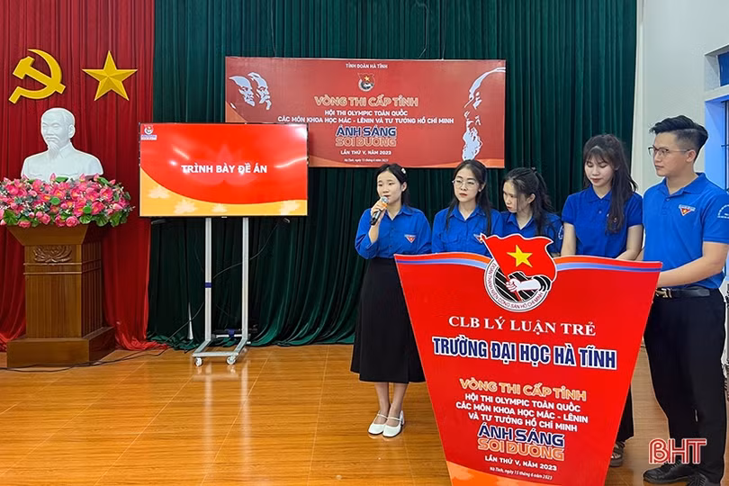 CLB Lý luận trẻ Đại học Hà Tĩnh tham dự vòng thi khu vực cuộc thi “Ánh sáng soi đường” 2023