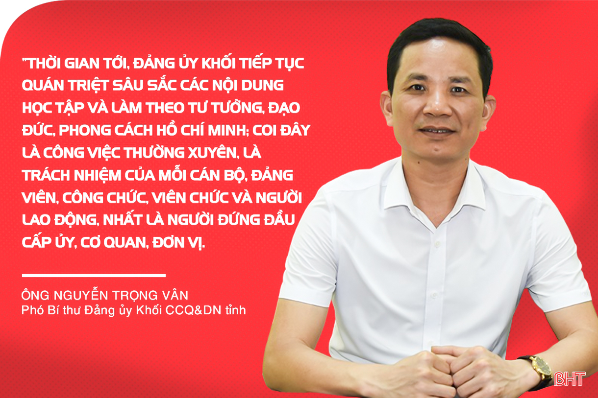 Học tập và làm theo gương Bác gắn với thực tiễn tại cơ quan, doanh nghiệp ở Hà Tĩnh
