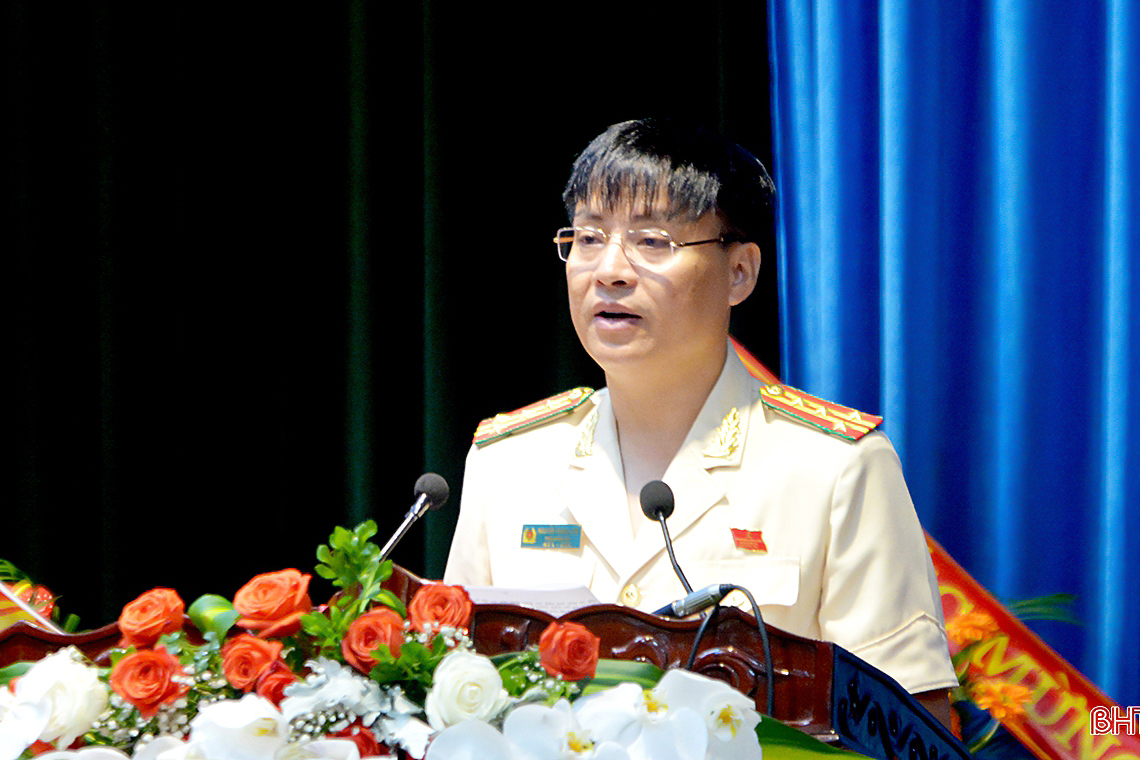 Đại tá Lê Khắc Thuyết tái cử chức vụ Bí thư Đảng ủy Công an tỉnh Hà Tĩnh