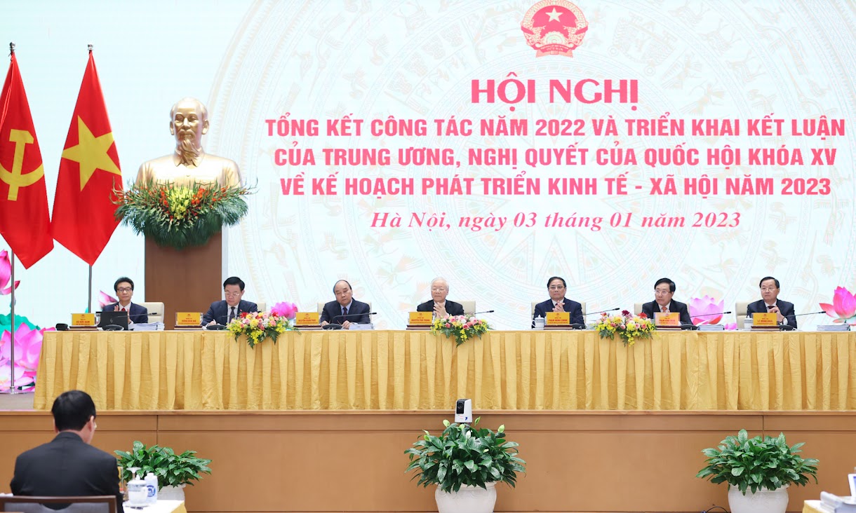 Tổng Bí thư: Tranh thủ thời cơ, vững vàng vượt khó, hoàn thành thắng lợi nhiệm vụ năm 2023