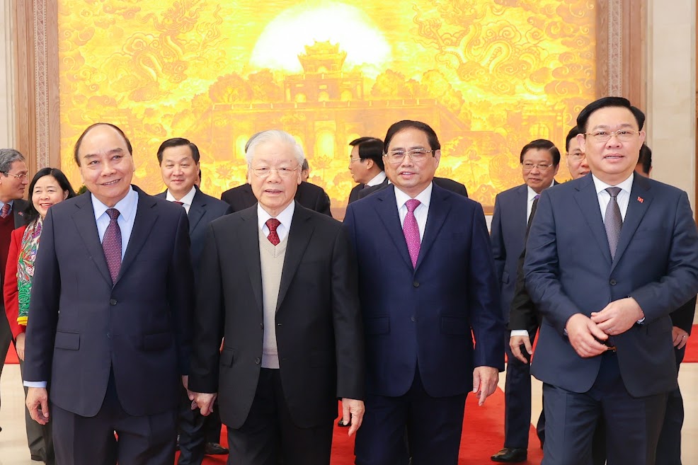 Tổng Bí thư: Tranh thủ thời cơ, vững vàng vượt khó, hoàn thành thắng lợi nhiệm vụ năm 2023