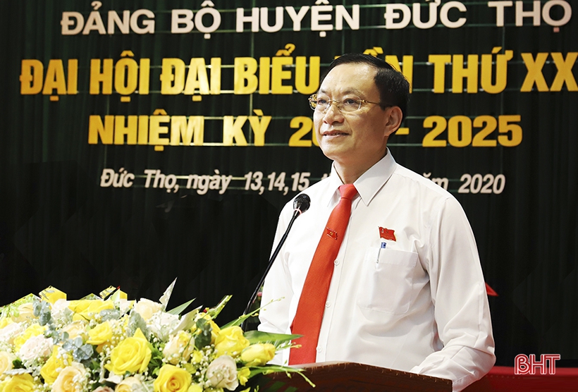 Đồng chí Trần Quang Tuấn được bầu giữ chức Bí thư Huyện ủy Đức Thọ