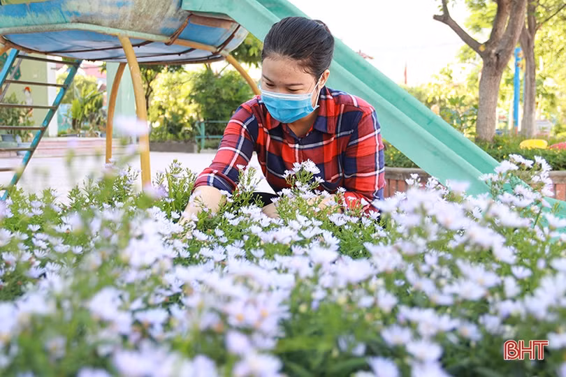 Trường lớp khang trang, sạch đẹp đón học sinh Hà Tĩnh tựu trường