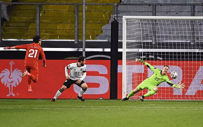 Kết quả Đức 1-2 Bắc Macedonia: Xe tăng tuột xích